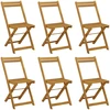 Sulankstomos sodo kėdės 6 pcs Natūrali 40 x 53 x 80 cm