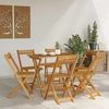 Sulankstomos sodo kėdės 6 pcs Natūrali 40 x 53 x 80 cm