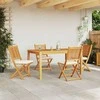 Sulankstoma kėdė su pagalve 4 pcs Balta 49 x 57.5 x 92cm