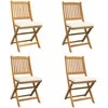 Sulankstoma kėdė su pagalve 4 pcs Balta 49 x 57.5 x 92cm