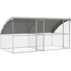 Šunų narvas 2 vnt. Sidabro 4 x 2 x 2 m Galvanizuotas plienas