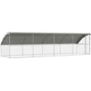 Šunų narvas 4 vnt. Sidabro 8 x 2 x 2 m Galvanizuotas plienas