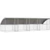Šunų narvas 4 vnt. Sidabro 8 x 2 x 2 m Galvanizuotas plienas