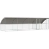 Šunų narvas 4 vnt. Sidabro 8 x 2 x 2 m Galvanizuotas plienas