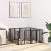 Šunų vartai 8 vnt. Juoda 60 x 60 cm Galvanizuotas plienas