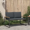 suoliukas Pilka ir tamsiai pilka 115 x 65 x 72 cm Ratanas