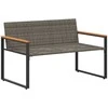 suoliukas Pilka ir tamsiai pilka 115 x 65 x 72 cm Ratanas