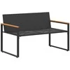 suoliukas su pagalve Juoda ir turkio 115 x 65 x 72 cm Ratanas