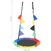 Sūpynės su vėliavėlėmis, vaivorykštės spalvų, 100cm
