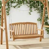Lauko baldų komplektas Sūpynės suolas 114 x 60 x 60,5 cm Kieto teka medžio Natūrali