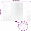 Grandininė tvora su betono baze 10 x 1,5 m PVC dengtas plienas