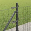 Eurų tvora su betono baze 50 x 0,4 m PVC dengtas plienas Pilka