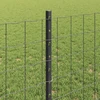 Euro tvoros su stulpu 10 x 0,8 m PVC dengtas plienas Pilka