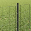 Euro tvoros su stulpu 10 x 0,8 m PVC dengtas plienas Pilka