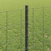 Euro tvoros su stulpu 10 x 0,8 m PVC dengtas plienas Pilka