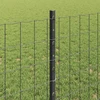 Euro tvoros su stulpu 10 x 0,8 m PVC dengtas plienas Pilka