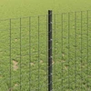 Euro tvoros su stulpu 10 x 1 m PVC dengtas plienas Pilka