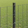 Euro tvoros su stulpu 10 x 1,2 m PVC dengtas plienas Pilka
