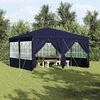Sodo pavėsinė su lempučių girliandomis LED, antracito, 3x3m