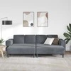 Svetainės sofa 3 pcs Tamsiai pilka 250 x 188 x 76 cm