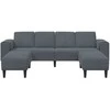 Svetainės sofa 3 pcs Tamsiai pilka 250 x 188 x 76 cm