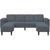 Svetainės sofa 3 vnt. Tamsiai pilka