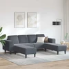 Svetainės sofa 3 vnt. Tamsiai pilka