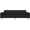 Svetainės sofa Juoda 250 x 77 x 76 cm Poliesteris