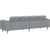 Svetainės sofa Šviesiai pilka 250 x 77 x 76 cm Poliesteris