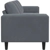 Svetainės sofa Tamsiai pilka 250 x 77 x 76 cm
