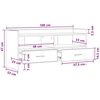 TV staliukas Televizoriaus spintelė 100 x 33 x 47 cm Balta Apdirbta mediena