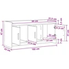 TV staliukas Televizoriaus spintelė 102 x 33 x 47 cm Balta Apdirbta mediena