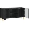 TV staliukas Televizoriaus spintelė 102 x 34,5 x 50 cm Juoda