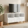TV staliukas Televizoriaus spintelė 102 x 34,5 x 50 cm Balta