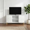 TV staliukas Televizoriaus spintelė 102 x 34,5 x 50 cm Balta