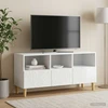 TV staliukas Televizoriaus spintelė 102 x 34,5 x 50 cm Itin blizgi balta