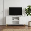 TV staliukas Televizoriaus spintelė 102 x 34,5 x 50 cm Itin blizgi balta