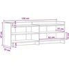 TV staliukas Televizoriaus spintelė 130 x 33 x 47 cm Balta