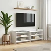TV staliukas Televizoriaus spintelė 135 x 33 x 47 cm Balta Apdirbta mediena