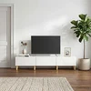 TV staliukas Televizoriaus spintelė 147 x 34,5 x 30 cm Itin blizgi balta