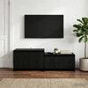 TV staliukas Televizoriaus spintelė 147 x 35 x 50 cm Juodojo ąžuolo