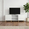 TV staliukas Televizoriaus spintelė 150 x 31 x 50 cm Itin blizgi balta