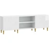 TV staliukas Televizoriaus spintelė 150 x 31 x 50 cm Itin blizgi balta