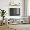 TV staliukas Televizoriaus spintelė 168 x 33 x 47 cm Balta Apdirbta mediena