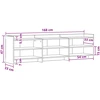 TV staliukas Televizoriaus spintelė 168 x 33 x 47 cm Balta Apdirbta mediena