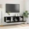 TV staliukas TV spintelių komplektas 2 vnt. Juoda Apdirbta mediena