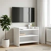 TV staliukas Televizoriaus spintelė 60 x 33 x 47 cm Balta Apdirbta mediena