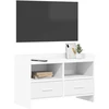 TV staliukas Televizoriaus spintelė 71,5 x 33 x 47 cm Balta Apdirbta mediena