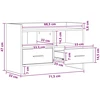 TV staliukas Televizoriaus spintelė 71,5 x 33 x 47 cm Balta Apdirbta mediena