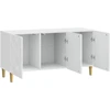 TV staliukas Televizoriaus spintelė 99 x 34,5 x 50 cm Itin blizgi balta